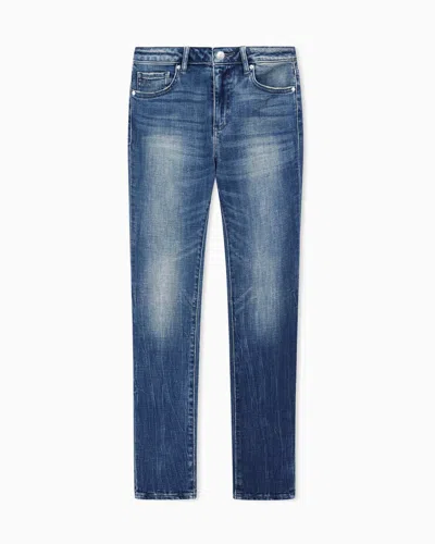 Armani Exchange Super Skinny Jeans In Blue