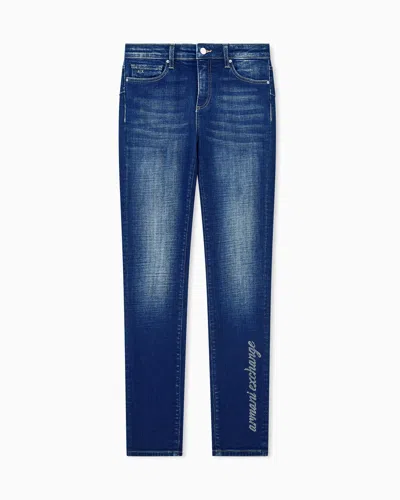 Armani Exchange Super Skinny Jeans In Blue