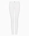 Armani Exchange Low-rise Stretch-cotton Skinny Jeans In White