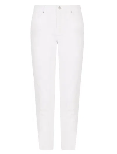 Armani Exchange Super Skinny Jeans With Festive Embroidery In White
