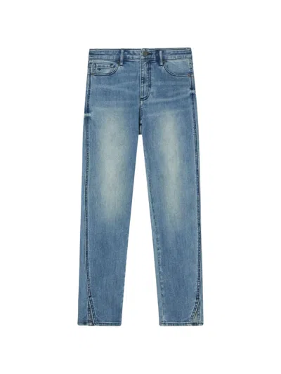 Armani Exchange Super-skinny Side-slit Jeans In Blue