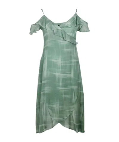 Armani Exchange Suspender Dress In Green