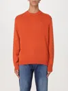 Armani Exchange Round Neck Sweater In Orange
