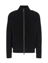 Armani Exchange Zip-up Knitted Jacket In Black