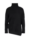 Armani Exchange Asymmetrical High Neck Knitted Sweater