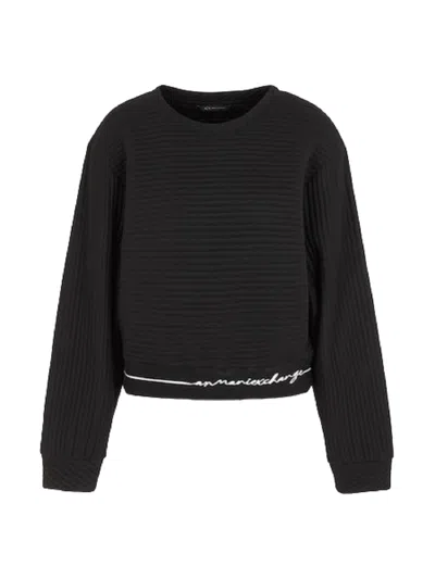 Armani Exchange Sweaters Black In Nero Neri E Grigi