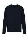 Armani Exchange Diamond-patterned Sweater In Blue