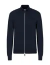 Armani Exchange Asv Organic Cotton Fullzip Cardigan In Blue