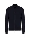 Armani Exchange Asv Organic Cotton Fullzip Cardigan In Blu Blu E Verdi