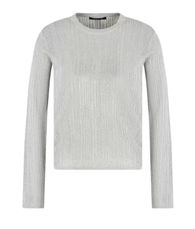 Armani Exchange Sweaters Grey In Grigio Metallici E Grigi