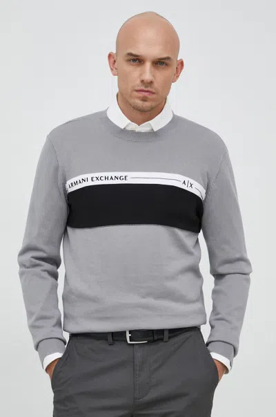 Armani Exchange Sweaters Grey In Grigio Neri E Grigi