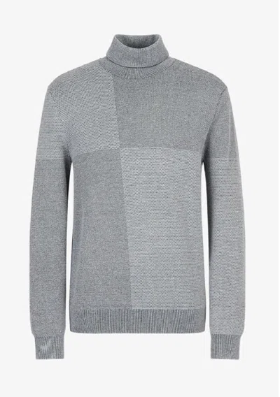 Armani Exchange Sweaters Grey In Grigio Neri E Grigi