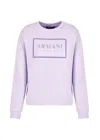 Armani Exchange Sweaters Lilac In Lilla Chiari E Naturali