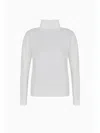 Armani Exchange Turtle-neck Jumper In White