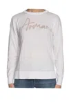 Armani Exchange Sweaters White In Bianco Chiari E Naturali