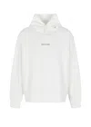 Armani Exchange Logo-print Hoodie In Bianco Neutri