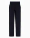 Armani Exchange Elasticated Logo-patch Track Pants In Navy_blue