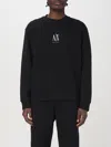 Armani Exchange Sweatshirt Mit Logo-stickerei In Black