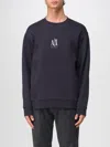 Armani Exchange Logo-embroidered Sweatshirt In Blue