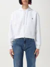 Armani Exchange Logo-embroidered Zip-up Sweatshirt In White