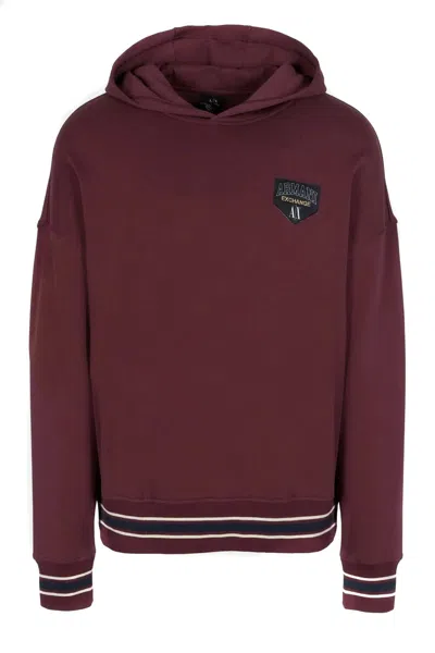 ARMANI EXCHANGE ARMANI EXCHANGE SWEATSHIRT BURGUNDY
