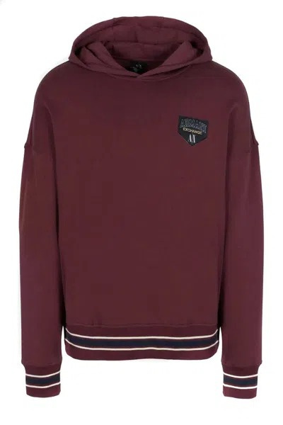 Armani Exchange Sweatshirt In Burgundy