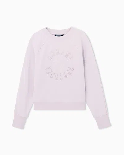 Armani Exchange Sweatshirt In Cotton French Terry In Pink