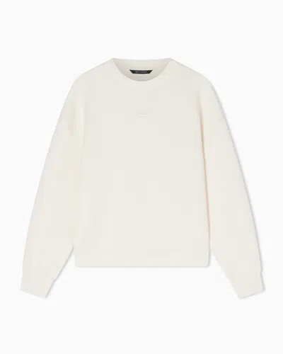 Armani Exchange Sweatshirt In Technical Fabric In White