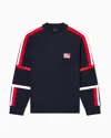 Armani Exchange Sweatshirt With Contrasting Bands In Blue
