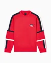 Armani Exchange Sweatshirt With Contrasting Bands In Red