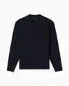 Armani Exchange Sweatshirt With Embossed Logo In Black
