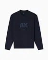Armani Exchange Sweatshirt With Maxi Logo In Blue