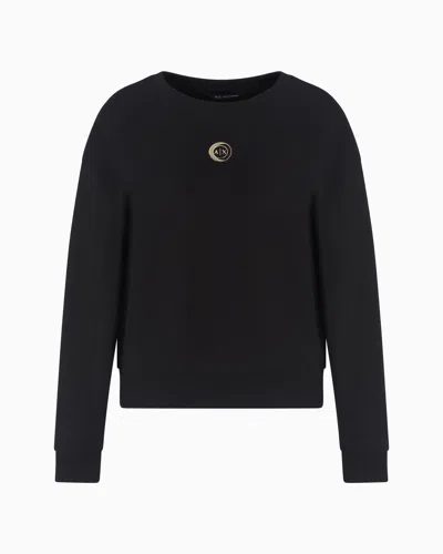 Armani Exchange Lunar Capsule Logo Sweatshirt In Black