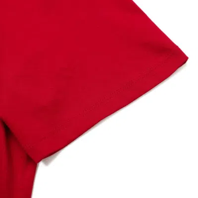 Armani Exchange 男士经典复古丝绒字母老虎纯棉短袖t恤 In Red