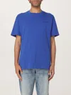 Armani Exchange Crew Neck Logo T Shirt Blue In Avion