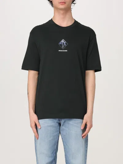 Armani Exchange Mens Ax Diamond Logo T-shirt In Deep Navy Ub101