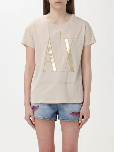 Armani Exchange T-shirt  Woman Color Beige In 米色