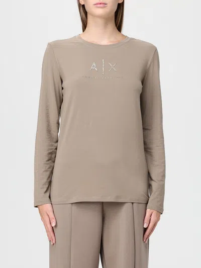 Armani Exchange T-shirt  Woman Color Beige In Gray