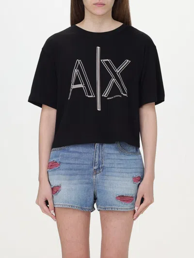 Armani Exchange T-shirt  Woman Color Black In 黑色