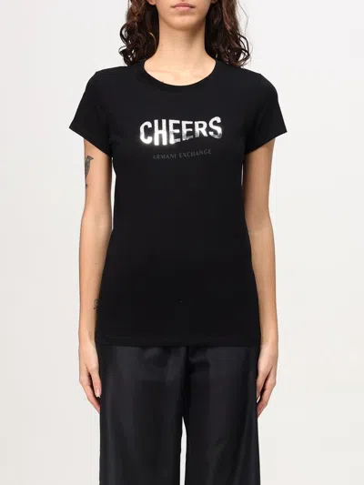 Armani Exchange T-shirt  Woman Color Black In Schwarz