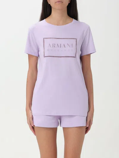 Armani Exchange T-shirt  Woman Colour Violet
