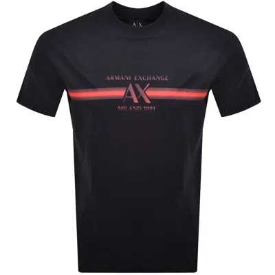 Armani Exchange Logo-print Crew-neck T-shirt In Black