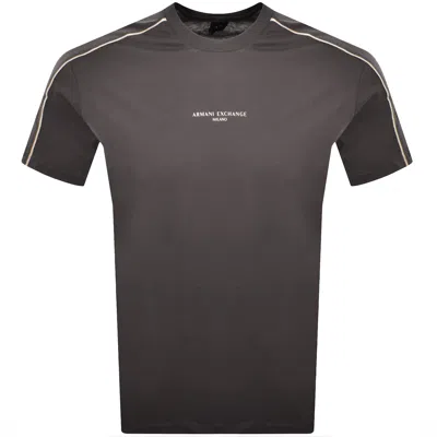 Armani Exchange T Shirt Pavement Grey In Brown
