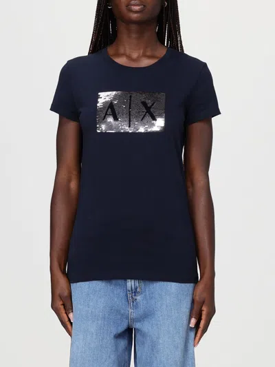 Armani Exchange T-shirt Woman  In Blue