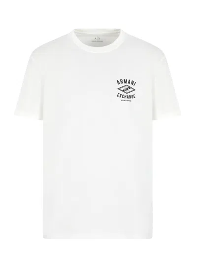 Armani Exchange T Shirts And Polos Beige In White