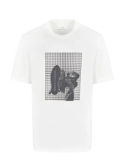 Armani Exchange T Shirts And Polos Beige In White