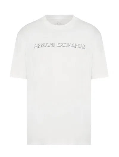 Armani Exchange T Shirts And Polos Beige In White