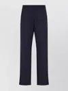 Armani Exchange Tailored Trousers With Pockets And Elastic Waistband In Blue