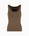 Armani Exchange Tank Tops In Brown
