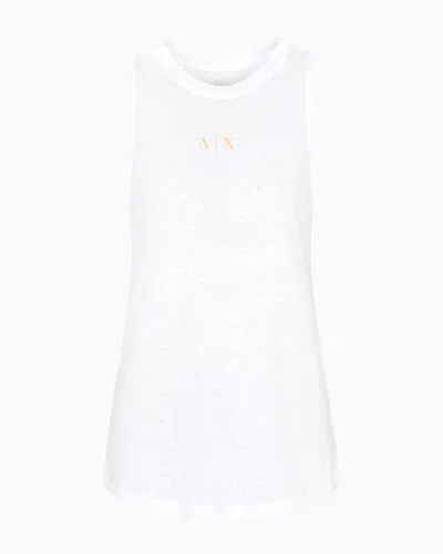 Armani Exchange Tank Tops In White